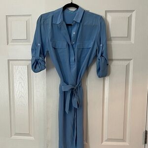 J. McLaughlin Long Sleeve Blue Dress